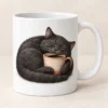 Coffee Cat Ceramic Mug — main design mockup