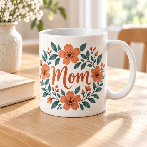 Garden Mom Ceramic Mug — lifestyle design mockup