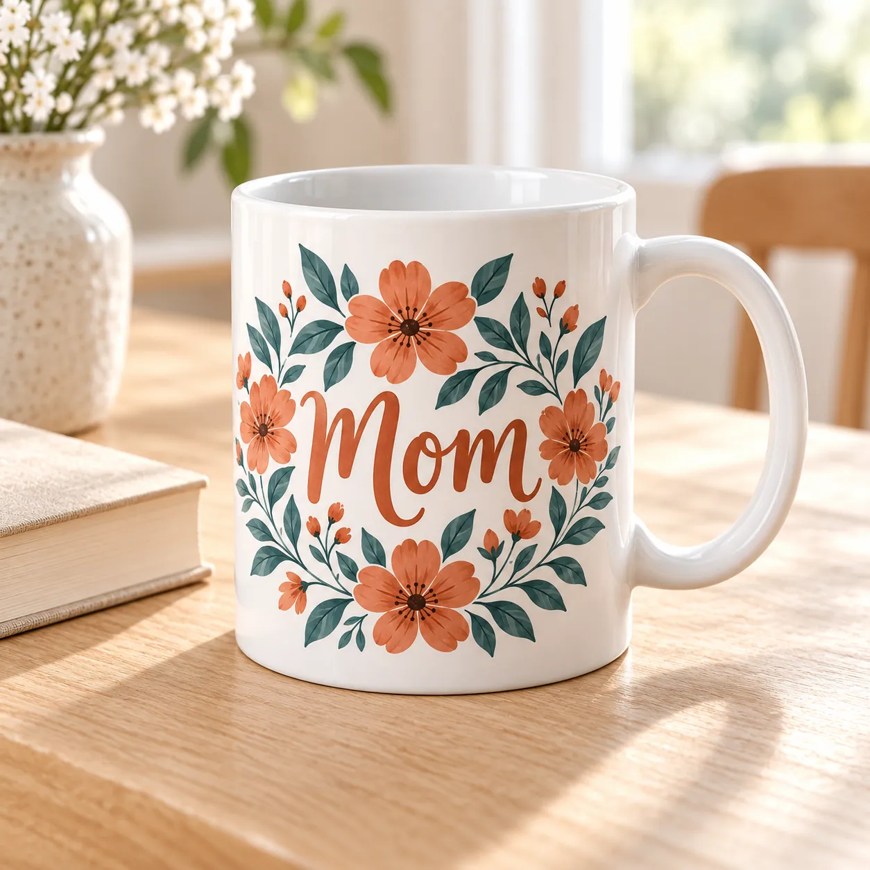 Garden Mom Ceramic Mug — lifestyle design mockup