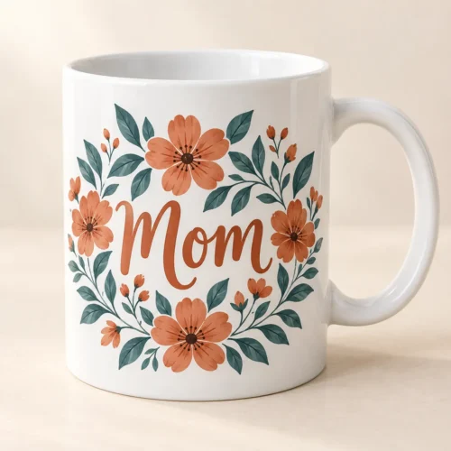 Garden Mom Ceramic Mug — main design mockup