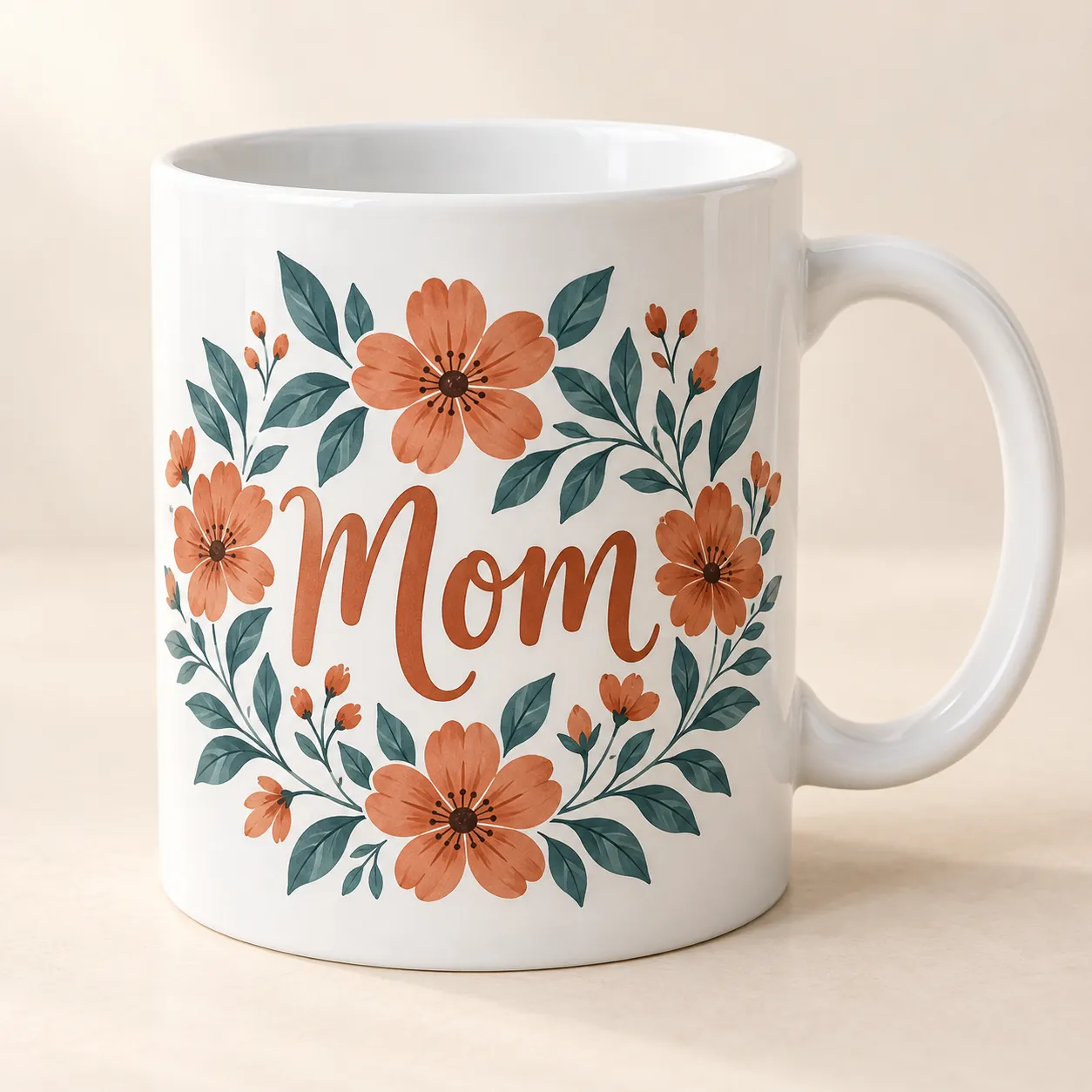 Garden Mom Ceramic Mug — main design mockup
