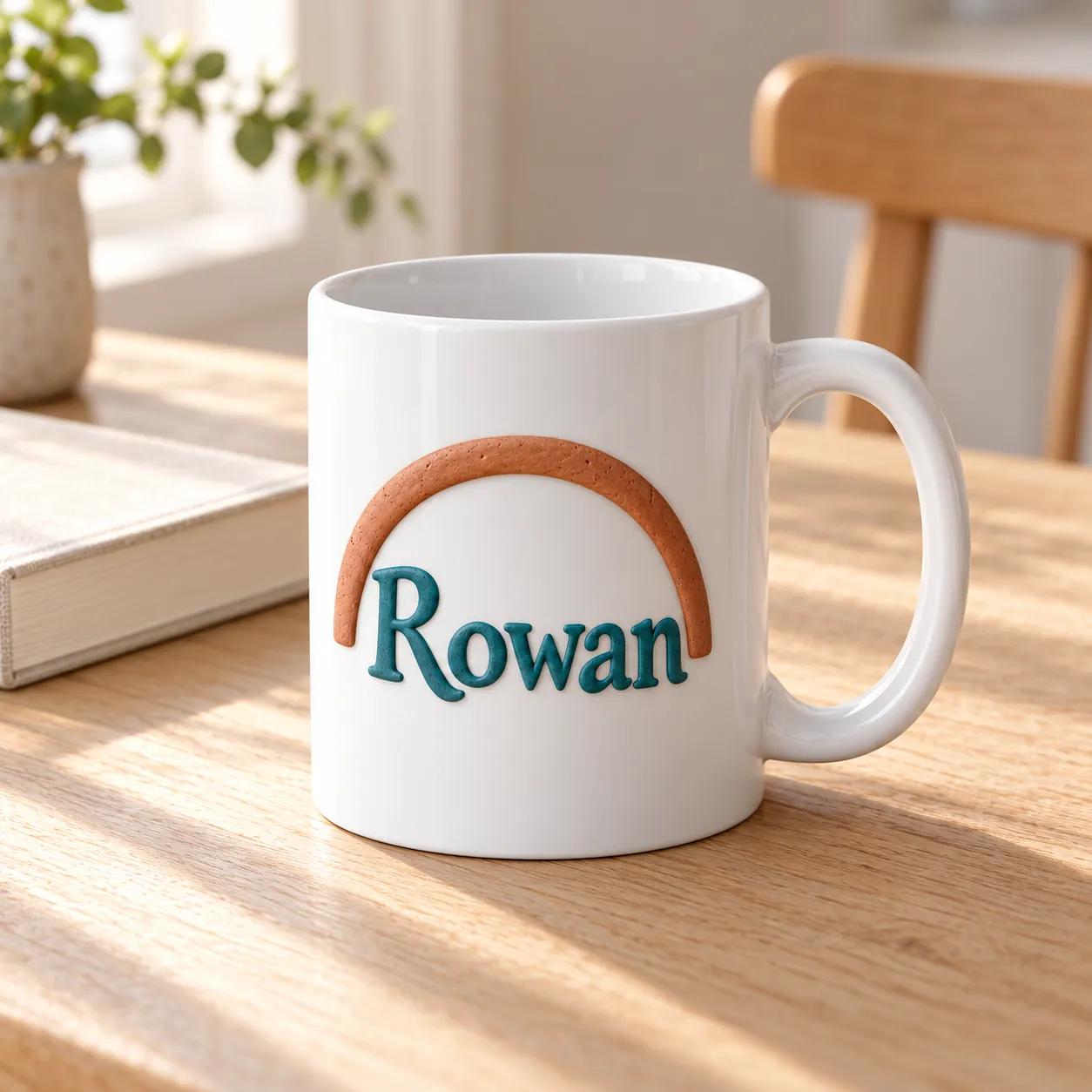 Name Arch Ceramic Mug — lifestyle design mockup