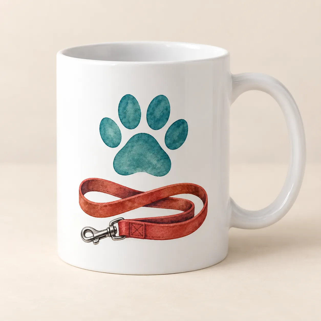 Dogwalk Coffee Ceramic Mug — main design mockup