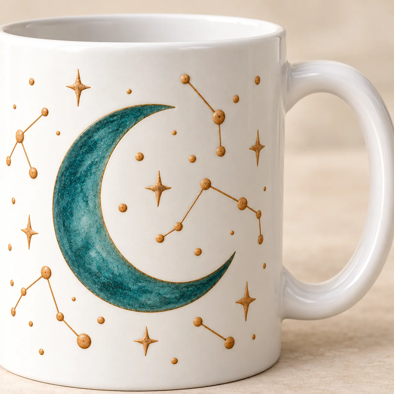 Stargazer Ceramic Mug — detail design mockup
