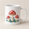 Tiny Mushroom Ceramic Mug — main design mockup