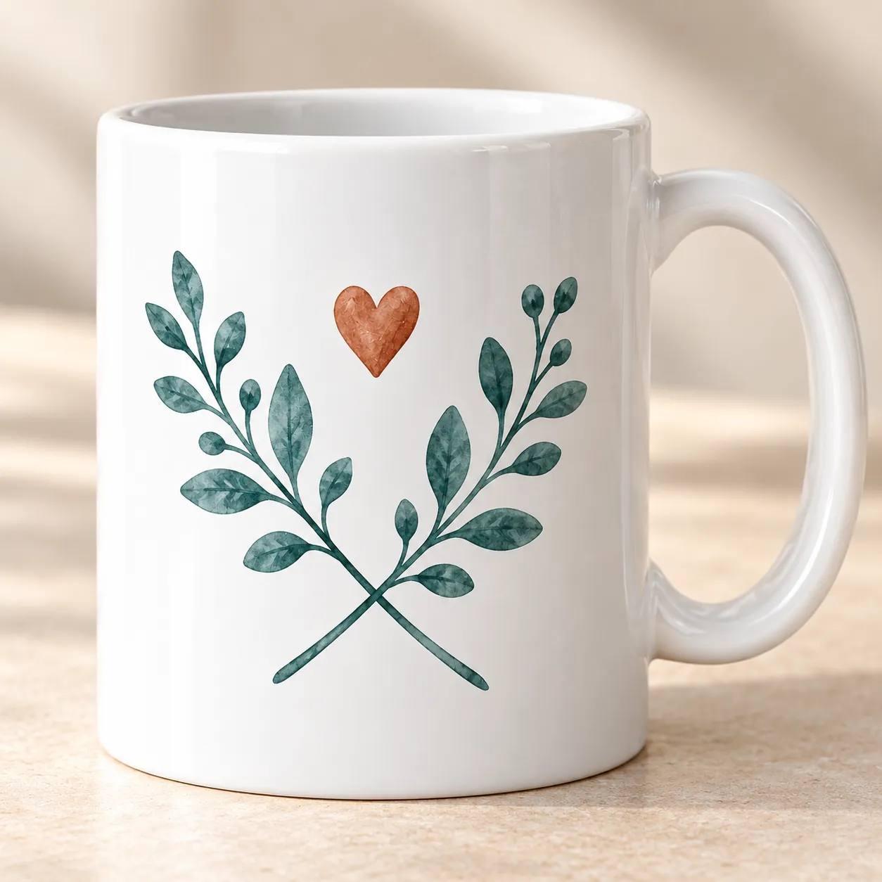 Love Lines Ceramic Mug — detail design mockup