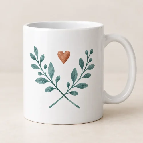 Love Lines Ceramic Mug — main design mockup