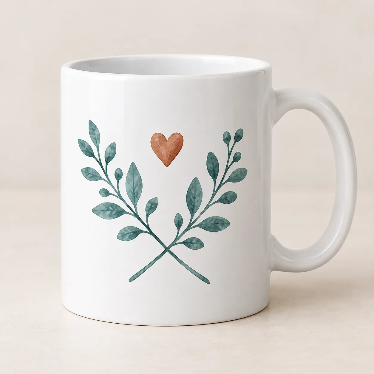 Love Lines Ceramic Mug — main design mockup