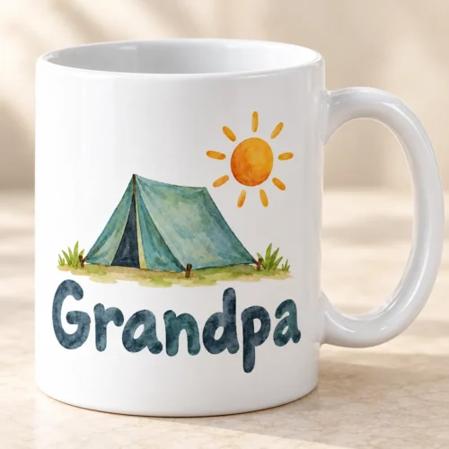 Grandpa Camp Ceramic Mug — detail design mockup