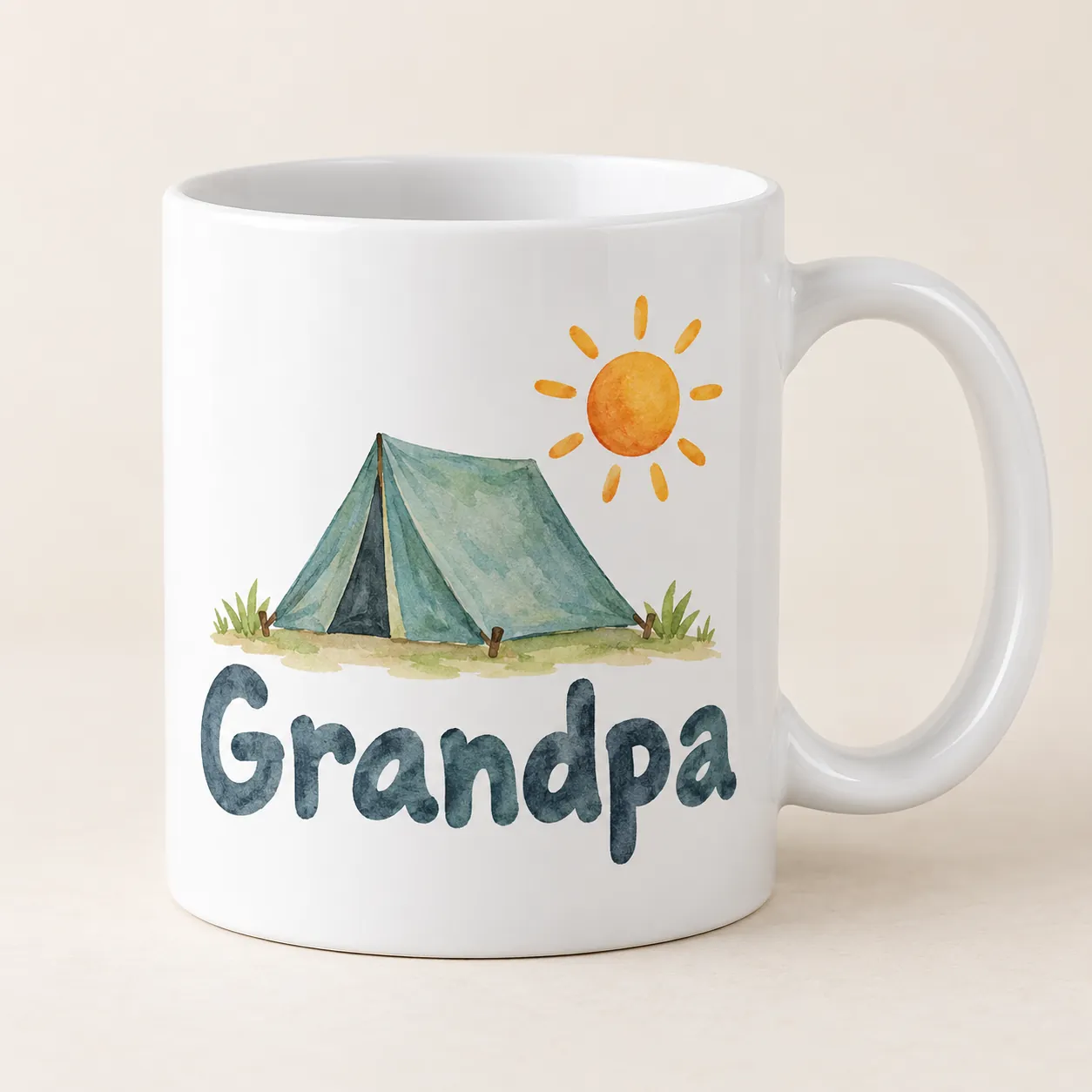 Grandpa Camp Ceramic Mug — main design mockup