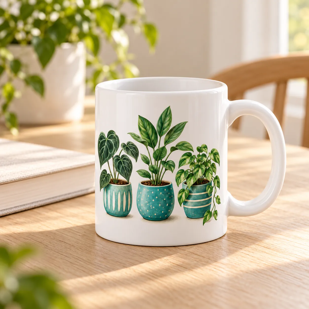 Plant Break Ceramic Mug — lifestyle design mockup