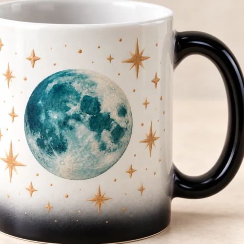Moon Reveal Color-Changing Mug — detail design mockup