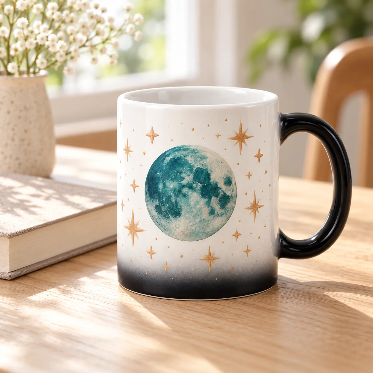 Moon Reveal Color-Changing Mug — lifestyle design mockup