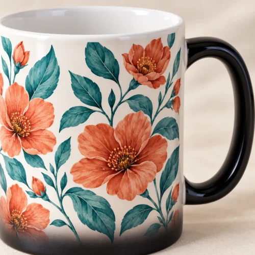 Garden Reveal Color-Changing Mug — detail design mockup