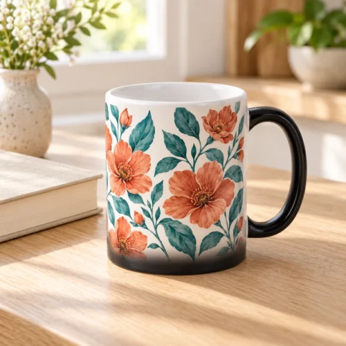 Garden Reveal Color-Changing Mug — lifestyle design mockup