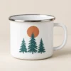 Camp Pines Enamel Camp Mug — main design mockup