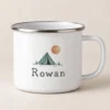 Camp Name Enamel Camp Mug — main design mockup