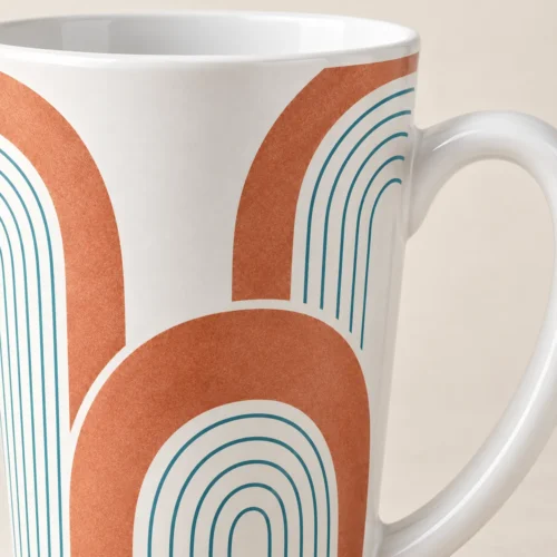 Morning Arch Latte Mug — detail design mockup