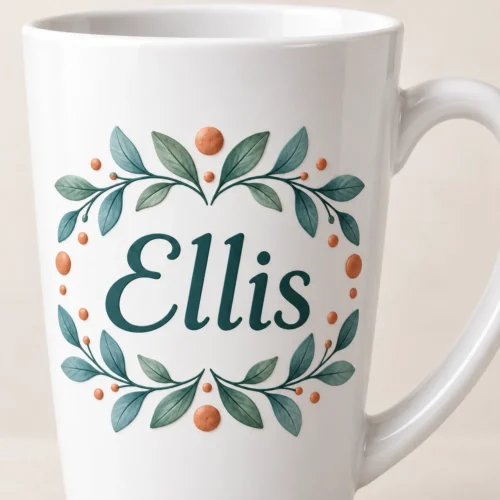 Name Latte Latte Mug — detail design mockup
