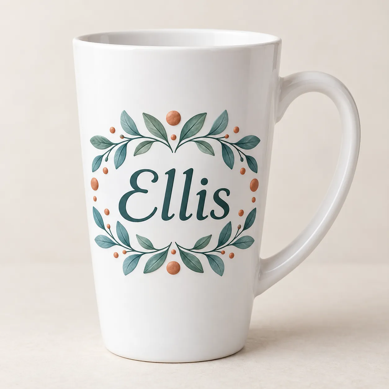 Name Latte Latte Mug — main design mockup