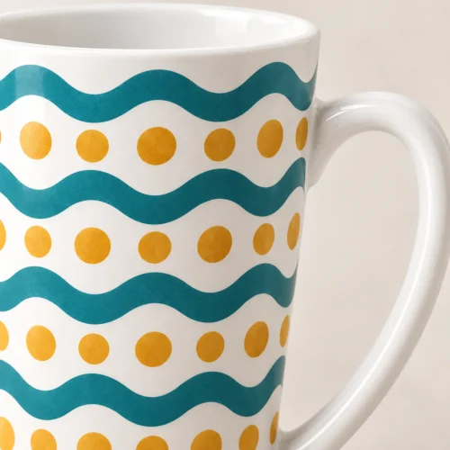 Honey Pour Latte Mug — detail design mockup