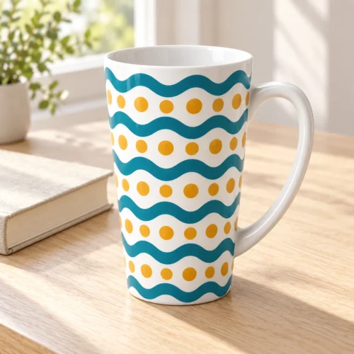 Honey Pour Latte Mug — lifestyle design mockup