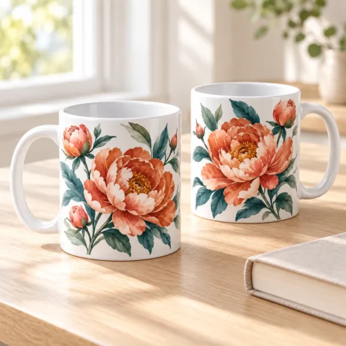 Garden Pair Two-Mug Gift Set — lifestyle design mockup