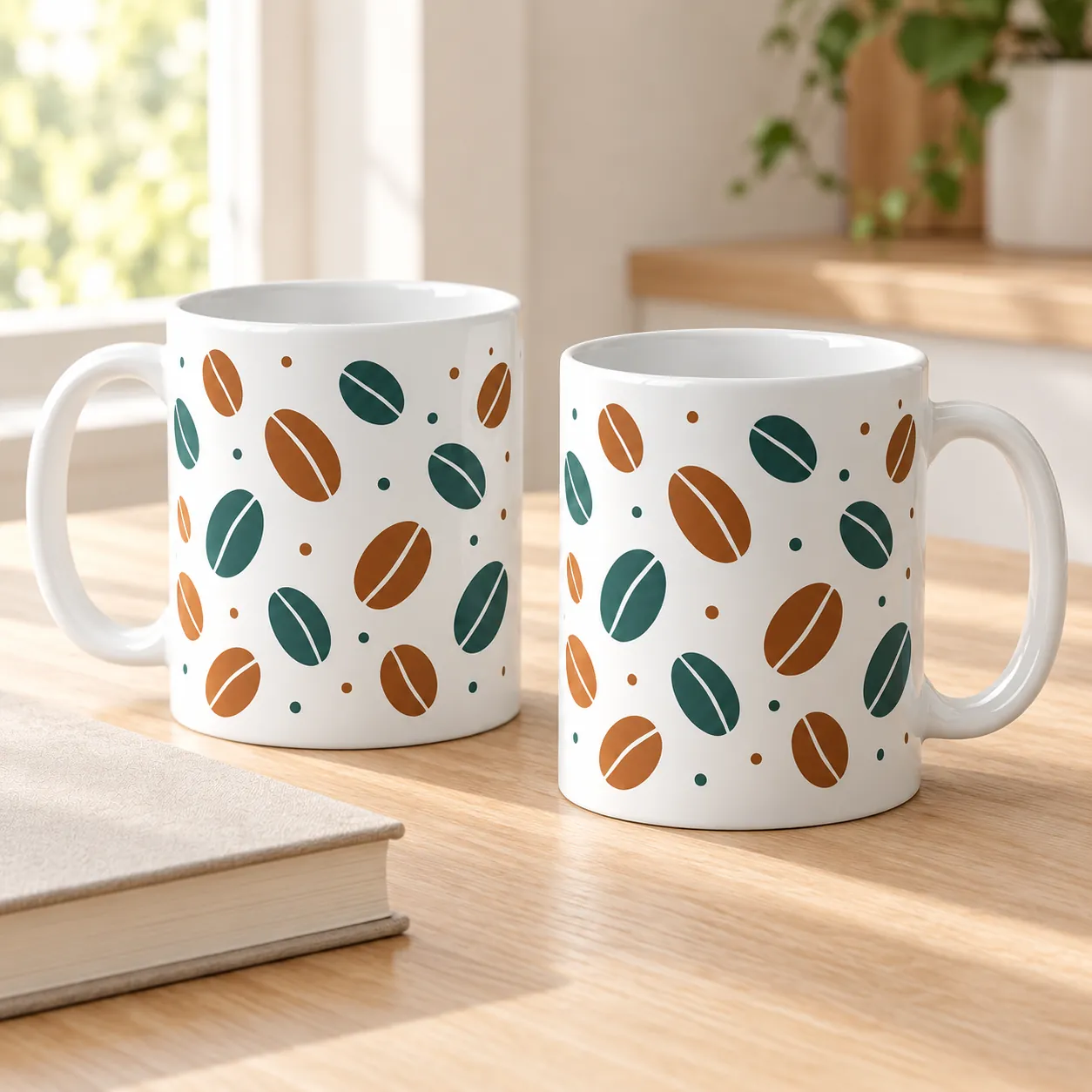 Coffee Companions Two-Mug Gift Set — lifestyle design mockup